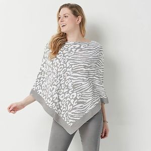 Barefoot Dreams CozyChic Ultra Lite Ocean Breeze Poncho